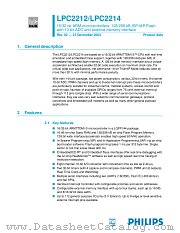 LPC2212FBD144 datasheet pdf Philips