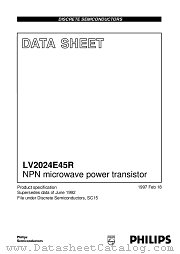 LV2024E45R datasheet pdf Philips