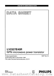 LV2327E40R datasheet pdf Philips