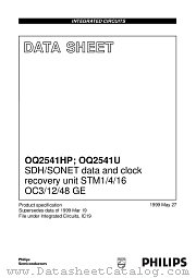 OQ2541U datasheet pdf Philips