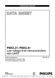 P80CL31 datasheet pdf Philips