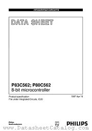 P80C562EFA datasheet pdf Philips