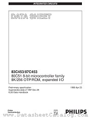 P87C453EBAA datasheet pdf Philips