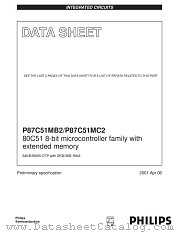 P87C51MB2BA datasheet pdf Philips