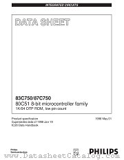 P87C750EFPN datasheet pdf Philips