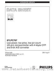 P87LPC767FN datasheet pdf Philips
