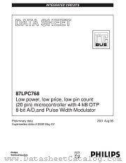 P87LPC768FD datasheet pdf Philips