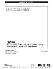 P89C668HBA datasheet pdf Philips