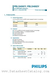PBLS4002V datasheet pdf Philips
