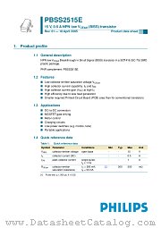PBSS2515E datasheet pdf Philips