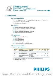 PBSS302PD datasheet pdf Philips