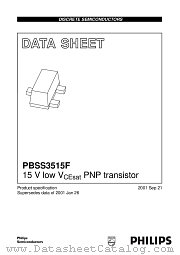 PBSS3515F datasheet pdf Philips