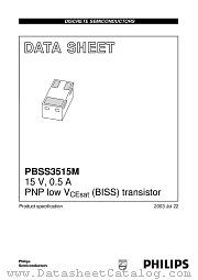 PBSS3515M datasheet pdf Philips