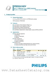 PBSS4160V datasheet pdf Philips