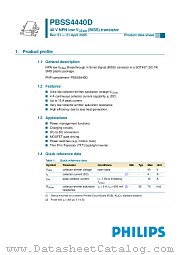 PBSS4440D datasheet pdf Philips