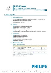 PBSS5160K datasheet pdf Philips
