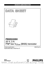 PBSS5320X datasheet pdf Philips