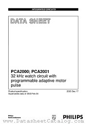 PCA2000U datasheet pdf Philips