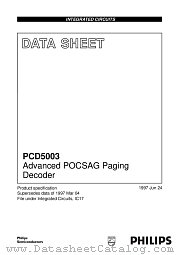 PCD5003H datasheet pdf Philips