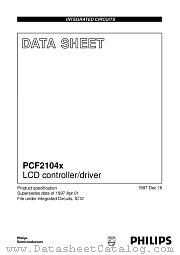 PCF2104LU datasheet pdf Philips
