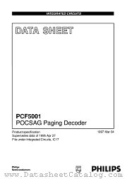 PCF5001 datasheet pdf Philips