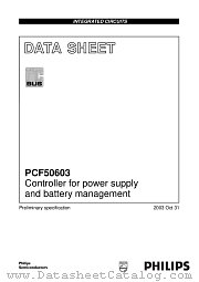 PCF50603 datasheet pdf Philips