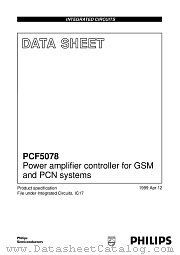 PCF5078 datasheet pdf Philips