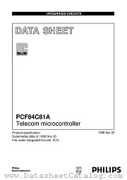 PCF84C81 datasheet pdf Philips