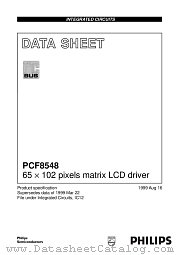 PCF8548U/9 datasheet pdf Philips