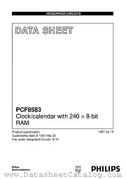 PCF8583 datasheet pdf Philips