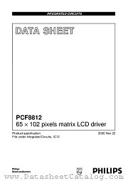 PCF8812 datasheet pdf Philips
