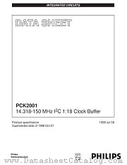 PCK2001 datasheet pdf Philips