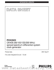 PCK2023 datasheet pdf Philips