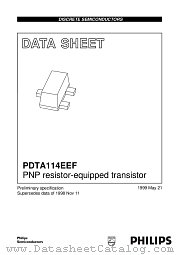PDTA114EEF datasheet pdf Philips