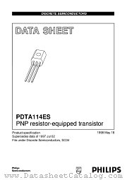 PDTA114ES datasheet pdf Philips