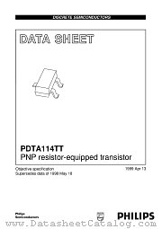 PDTA114TT datasheet pdf Philips