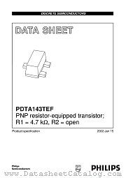 PDTA143TEF datasheet pdf Philips