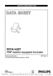 PDTA143ZT datasheet pdf Philips