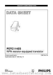 PDTC114ES datasheet pdf Philips