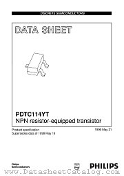 PDTC114YT datasheet pdf Philips