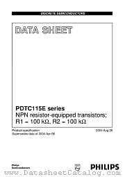 PDTC115ES datasheet pdf Philips