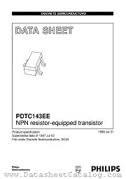 PDTC143EE datasheet pdf Philips