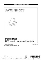 PDTC144WT datasheet pdf Philips