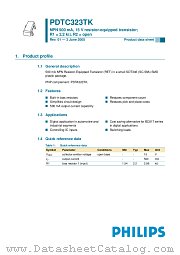 PDTC323TK datasheet pdf Philips