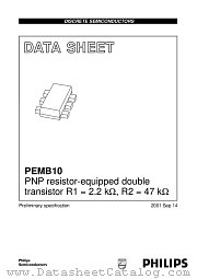 PEMB10 datasheet pdf Philips