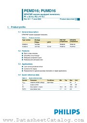 PEMD16 datasheet pdf Philips
