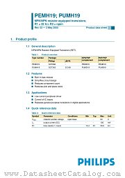 PUMH19 datasheet pdf Philips