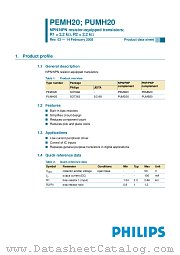 PUMH20 datasheet pdf Philips