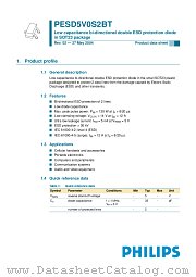 PESD5V0S2BT datasheet pdf Philips
