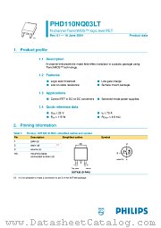 PHD110NQ03LT datasheet pdf Philips